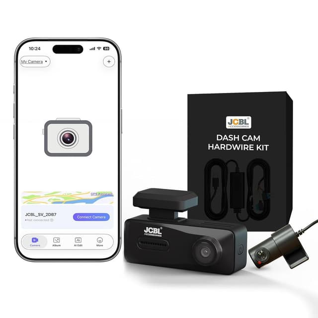 JCBL Accessories Vision X2 Dual Channel 4K Ultra HD Car Dash Cam (Front & Rear Dual Lens, Night Ready, Parking Security Kit)