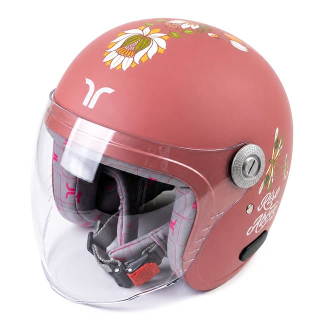 Tvarra Lotus Open Face Women's Helmet, Ladies Bike Helmet, Coral Pearl