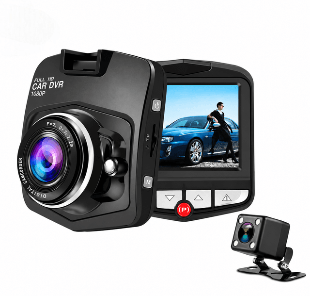 AUSHA Full HD Car Dash Camera Front & Rear 1080P, 2.4 Inch LCD, 170° Wide Angle, Night Vision, G-Sensor & Loop Recording