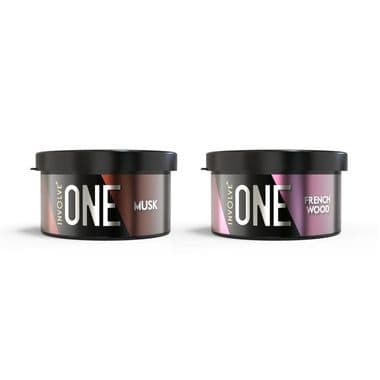 Involve ONE Musk and French Wood Organic Car Perfume Combo (Pack of 2)