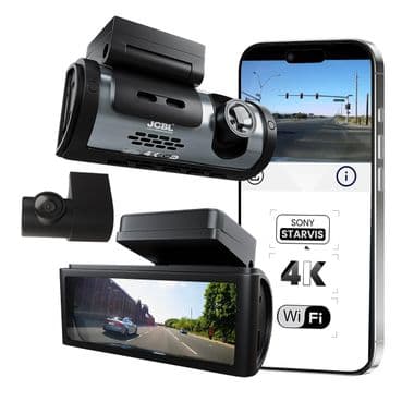 JCBL Starvision 4K Dashcam for Car Front and Rear 2026 Model - STARVIS IMX335 Sensor, Dual Channel, ADAS, Night Vision, 3.5"