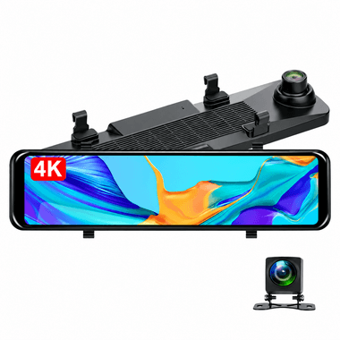AUSHA D15 4K Dual Dash Camera for Car with Sony IMX335 STARVIS, ADAS, GPS, 170° Wide Angle, Loop Recording & Parking Monitor