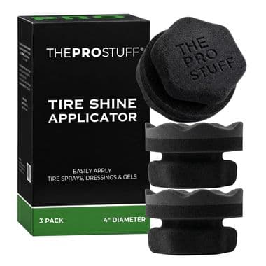 The Pro Stuff® Tyre Shine Applicator | Wave Foam Tyre Dressing Applicator Pad | Hex-Grip, Zero Sling | 1 Pack