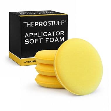 The Pro Stuff® 4” Soft Applicator Foam Pads - Hand Detailing Pads Ideal for Applying Dressings, Polishes, Waxes - Pack of 4